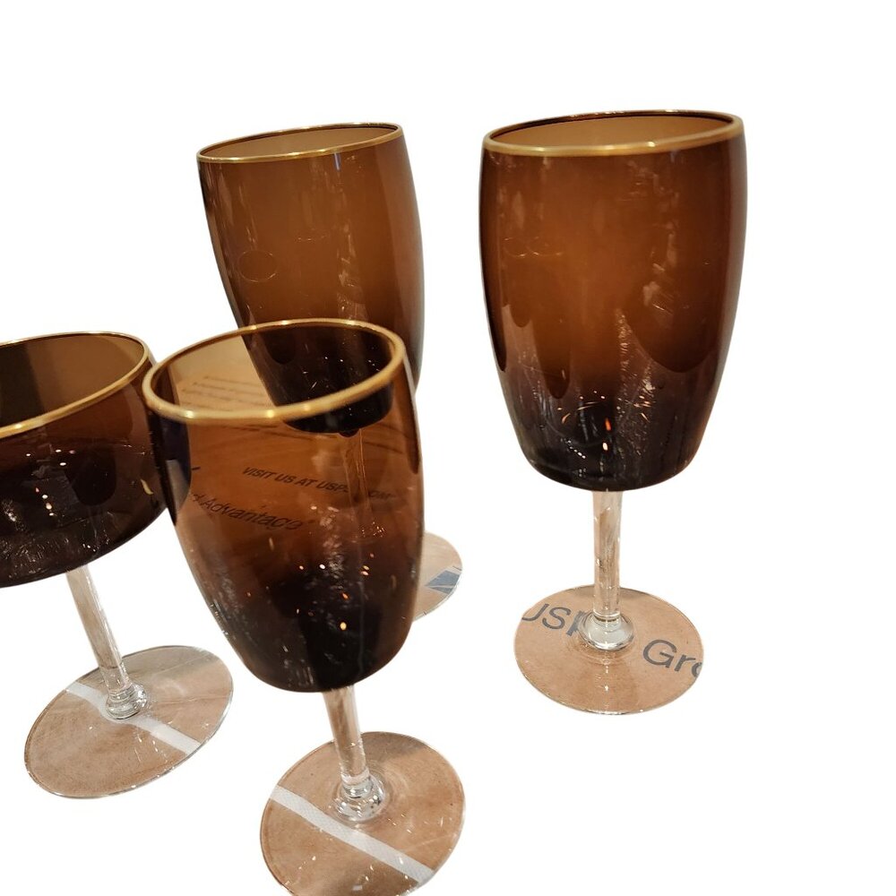 Vintage Gorham Crystal Stemware Autumn Gold pattern - Picture 4 of 5